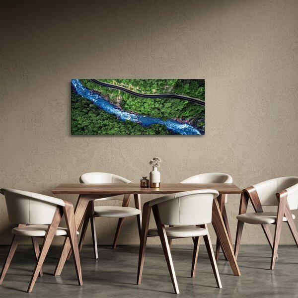 Slika - Reka med gorami, Kavkaz, Rusija (120x50 cm)