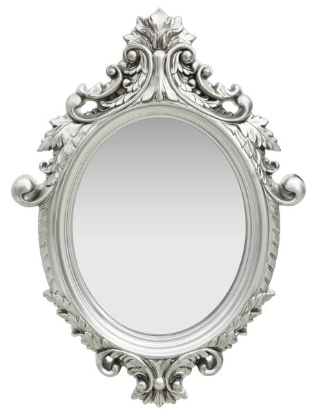 VidaXL Zidno ogledalo u dvorskom stilu 56 x 76 cm srebrno