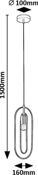 Rabalux 72263 - Luster na sajli ROVIER 1xE27/40W/230V