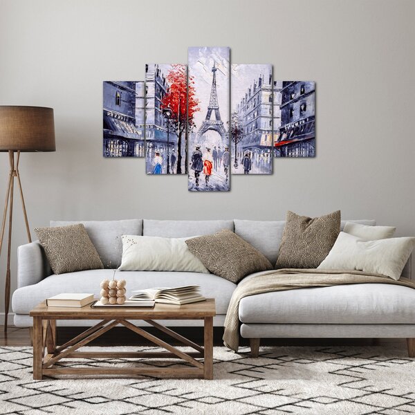 Slika ulice v Parizu, oljna slika (150x105 cm)