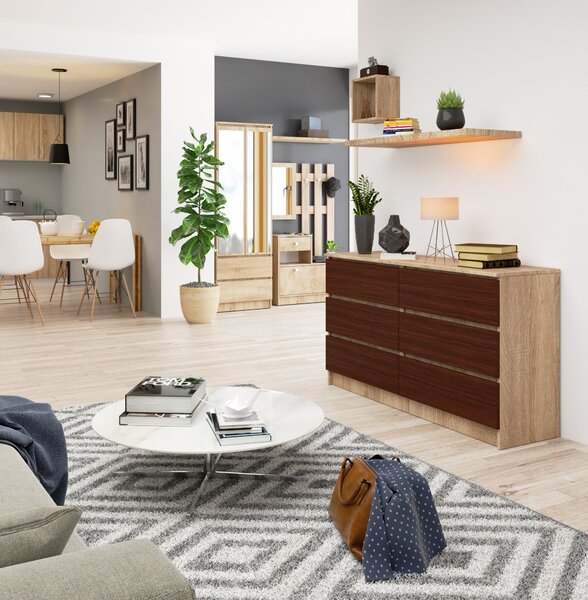 Zondo.hr Komoda Keanu (hrast sonoma + wenge). Akcija -18%. 1069396