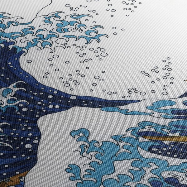 Slika - japonska risba, valovi (70x50 cm)