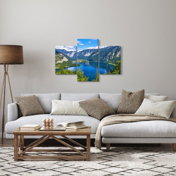 Slika - Hallstattsko jezero, Hallstatt, Avstrija (90x60 cm)