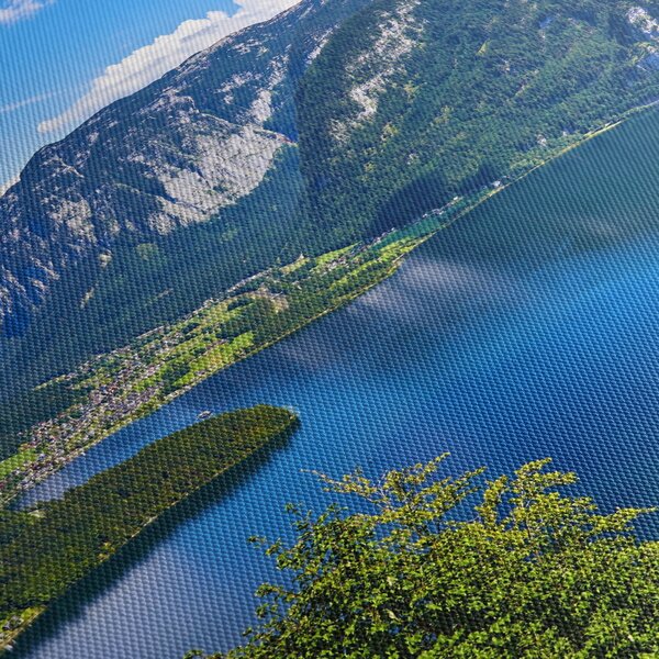Slika - Hallstattsko jezero, Hallstatt, Avstrija (90x60 cm)