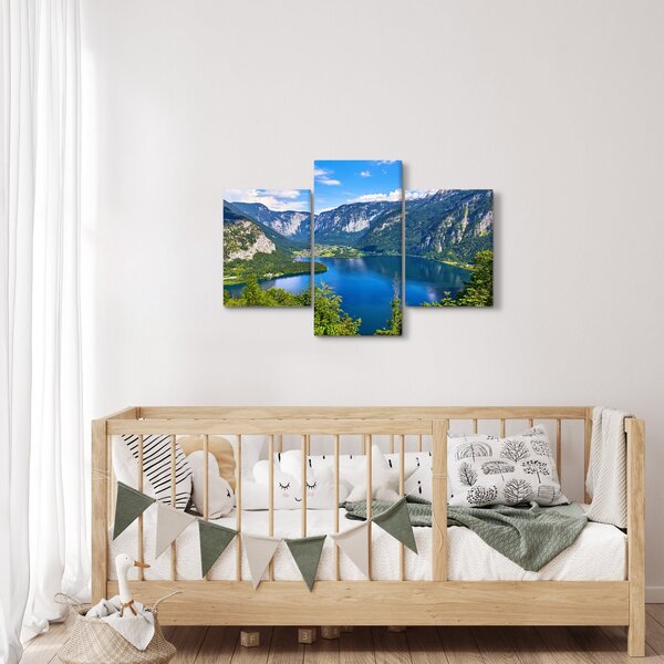 Slika - Hallstattsko jezero, Hallstatt, Avstrija (90x60 cm)