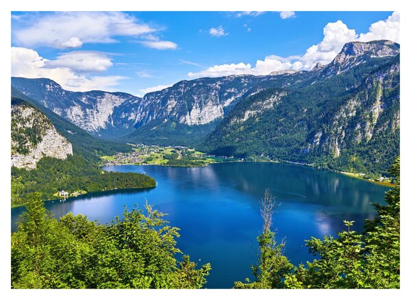 Slika - Hallstattsko jezero, Hallstatt, Avstrija (70x50 cm)