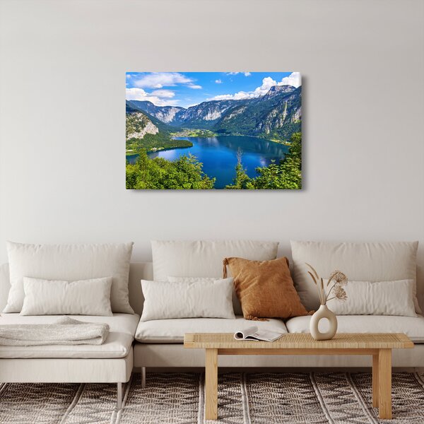 Slika - Hallstattsko jezero, Hallstatt, Avstrija (90x60 cm)
