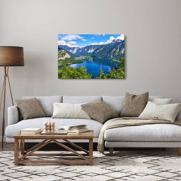 Slika - Hallstattsko jezero, Hallstatt, Avstrija (90x60 cm)