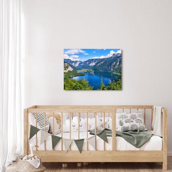 Slika - Hallstattsko jezero, Hallstatt, Avstrija (70x50 cm)