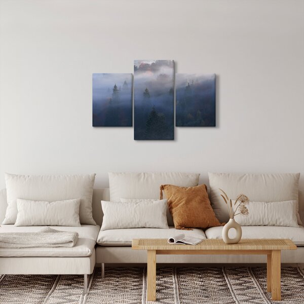 Slika - Gozd v megli, Karpati, Ukrajina (90x60 cm)