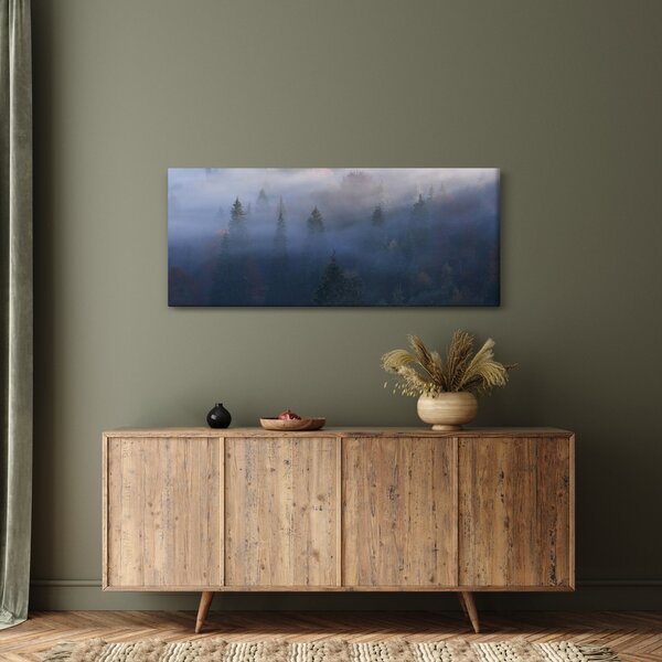 Slika - Gozd v megli, Karpati, Ukrajina (120x50 cm)