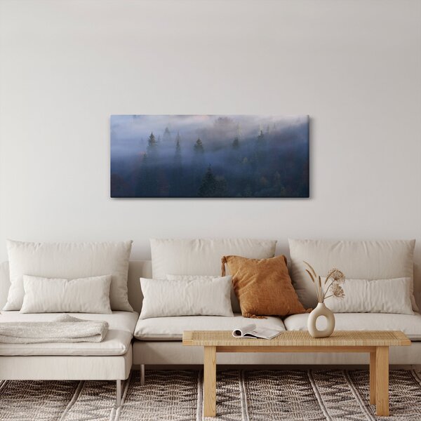 Slika - Gozd v megli, Karpati, Ukrajina (120x50 cm)