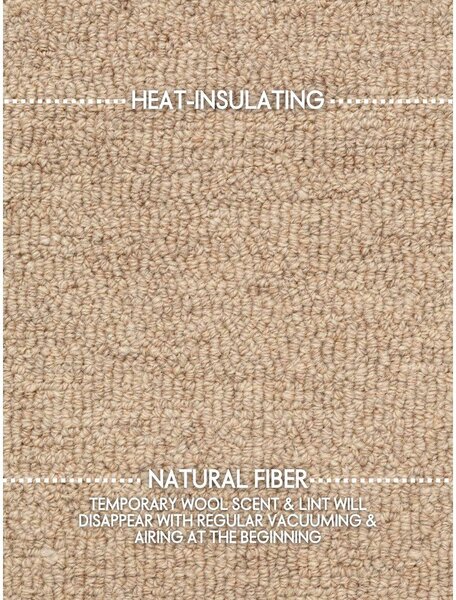 Ručno rađen vunen tepih u prirodnoj boji 140x200 cm Puristic Knots – Elle Decoration