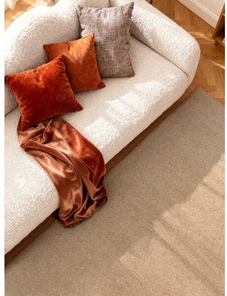 Ručno rađen vunen tepih u prirodnoj boji 140x200 cm Puristic Knots – Elle Decoration