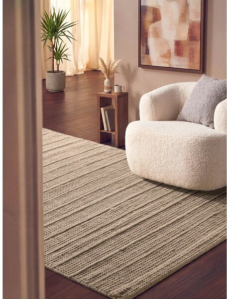 Bež ručno rađen vunen tepih 200x300 cm Camden Parker – Ted Baker