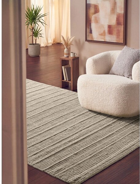 Krem ručno rađen vunen tepih 120x170 cm Camden Parker – Ted Baker