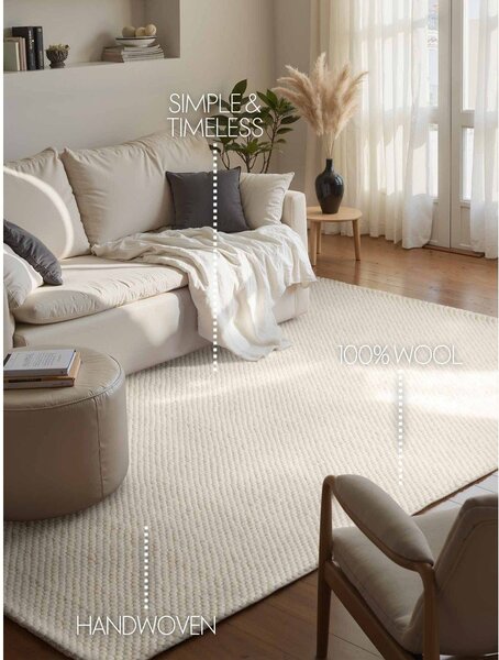 Krem ručno rađen vunen tepih 160x230 cm Lyon Beans – Elle Decoration