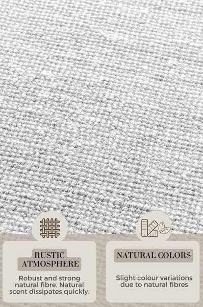 Svijetlo sivi obostrani/ručno rađen juten tepih 160x230 cm Bouclé Jaipur – Hanse Home