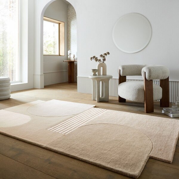Ručno rađen vunen tepih u prirodnoj boji 200x290 cm Lozenge – Flair Rugs