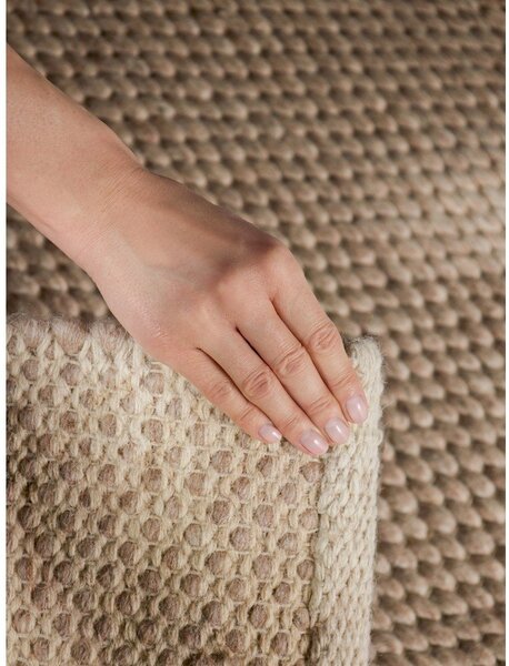 Bež ručno rađen vunen tepih 140x200 cm Lyon Beans – Elle Decoration