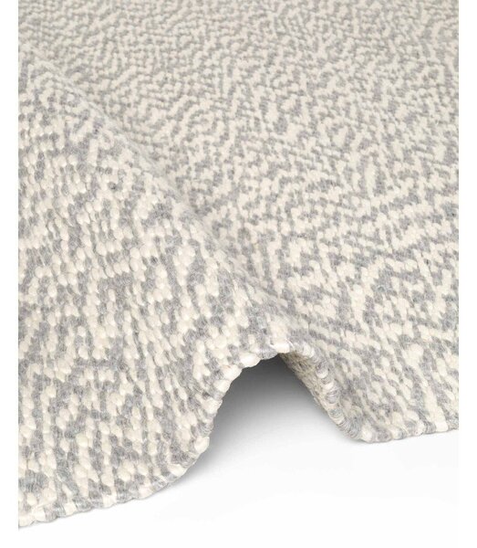 Svijetlo sivi/krem ručno rađen vunen tepih 140x200 cm Lyon Beans – Elle Decoration