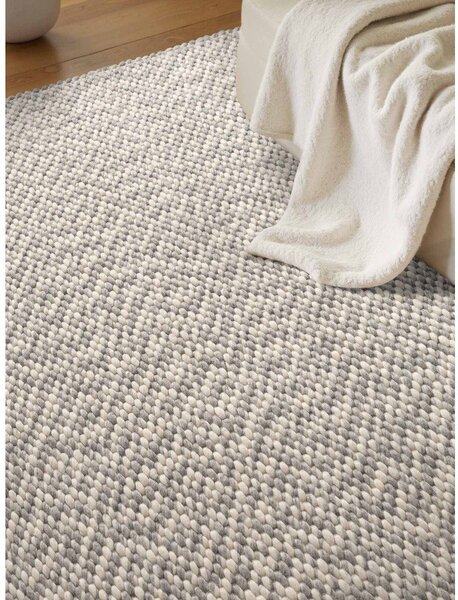 Svijetlo sivi/krem ručno rađen vunen tepih 140x200 cm Lyon Beans – Elle Decoration