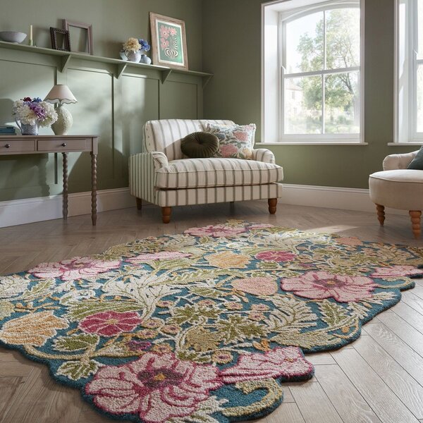 Ručno rađen vunen tepih 120x170 cm Daphne Shaped Floral – Flair Rugs