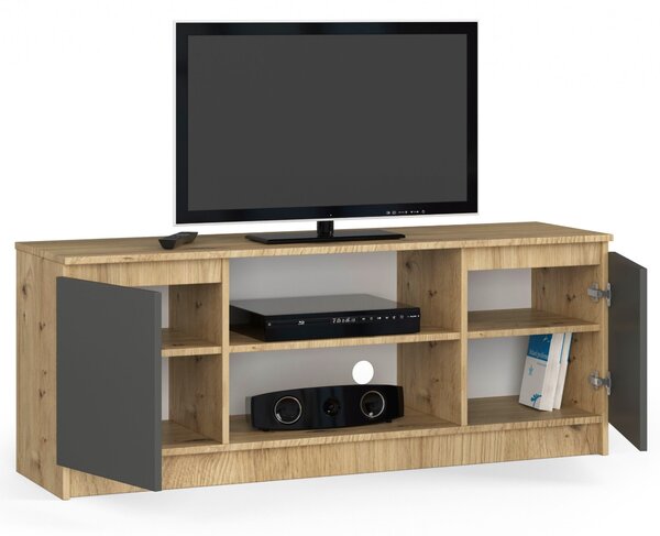 TV stolić Kenji (hrast artisan + siva)