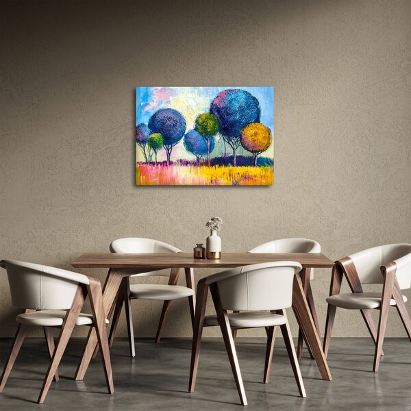 Slika kupolastih dreves, oljna slika (70x50 cm)