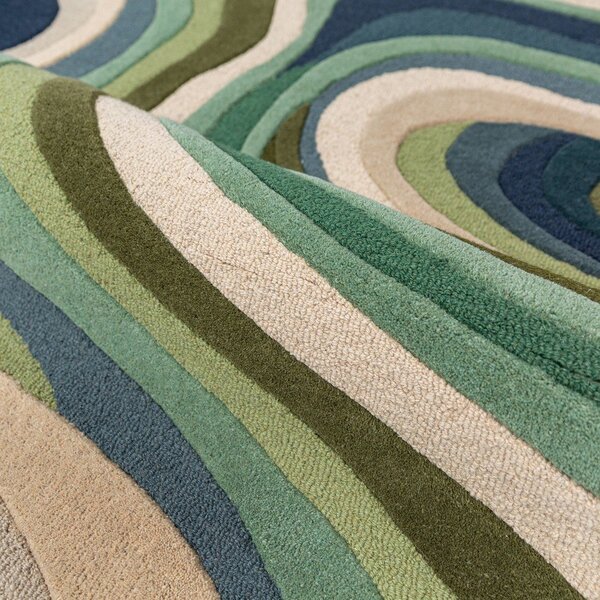Zeleni ručno rađen vunen tepih 160x230 cm Envy Wool – Flair Rugs