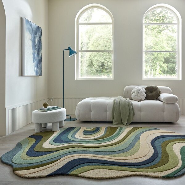 Zeleni ručno rađen vunen tepih 160x230 cm Envy Wool – Flair Rugs