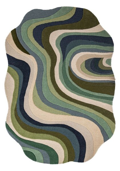 Zeleni ručno rađen vunen tepih 160x230 cm Envy Wool – Flair Rugs