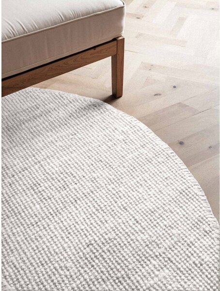 Svijetlo sivi obostrani/ručno rađen juten okrugao tepih ø 160 cm Bouclé Jaipur – Hanse Home