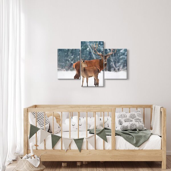 Slika jelena s srno (90x60 cm)