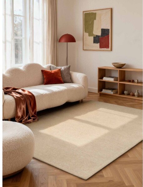 Bež ručno rađen vunen tepih 160x230 cm Puristic Knots – Elle Decoration