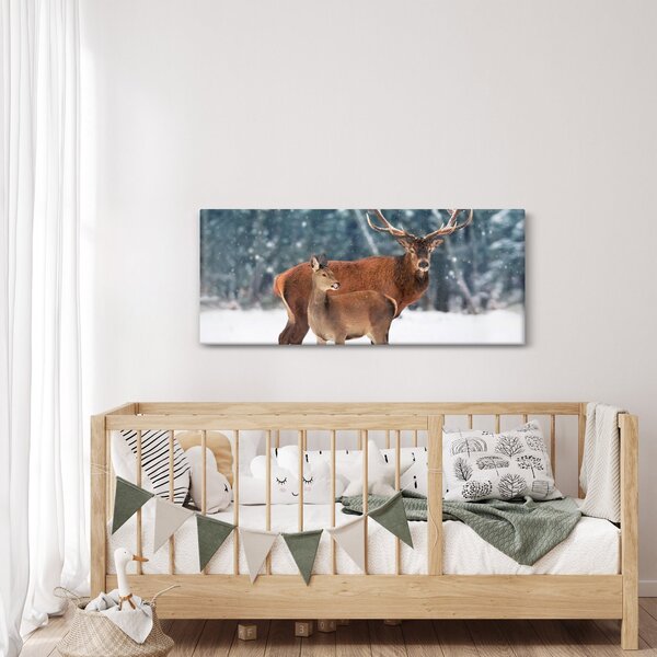 Slika jelena s srno (120x50 cm)
