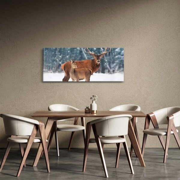 Slika jelena s srno (120x50 cm)