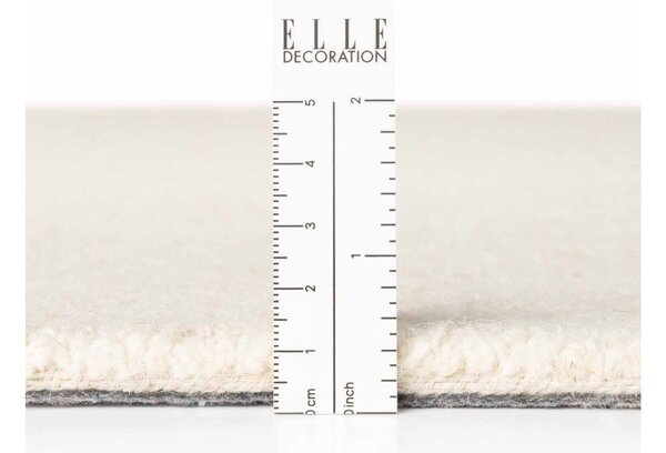 Krem ručno rađen vunen okrugao tepih ø 200 cm Puristic Knots – Elle Decoration