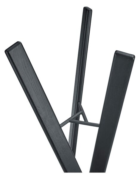 Crna vješalica od punog hrasta 62x176 cm Rakku – Blomus