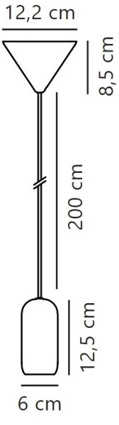 Nordlux - Luster na sajli NOTTI 1xE27/40W/230V crna