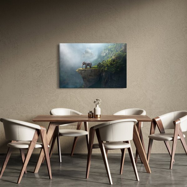 Slika - Sloni na vrhu Tadž Mahala (90x60 cm)