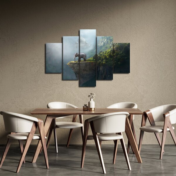 Slika - Sloni na vrhu Tadž Mahala (150x105 cm)