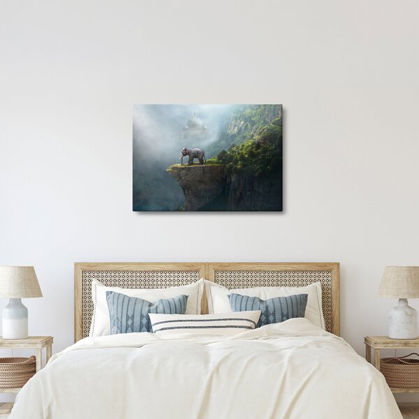 Slika - Sloni na vrhu Tadž Mahala (70x50 cm)