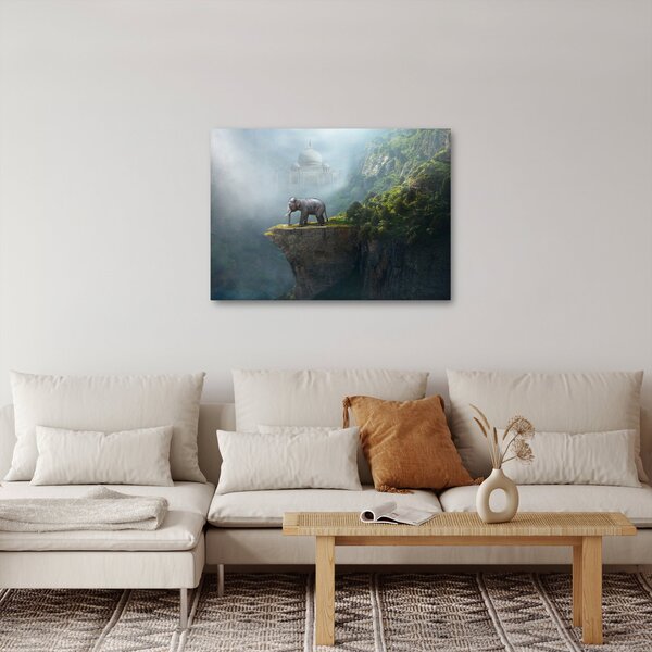 Slika - Sloni na vrhu Tadž Mahala (70x50 cm)