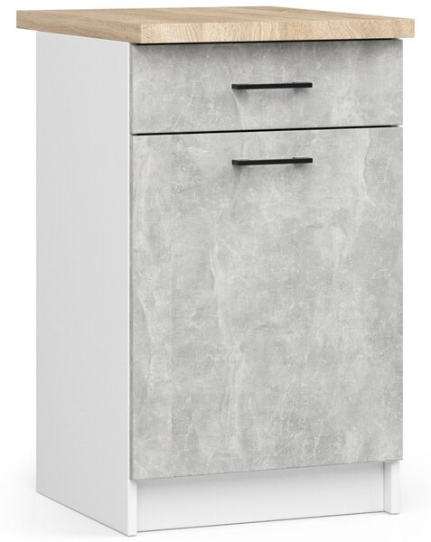 Donji kuhinjski ormarić Ozara S50 SZ2 (bijela + beton)