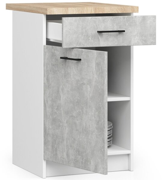 Donji kuhinjski ormarić Ozara S50 SZ2 (bijela + beton)