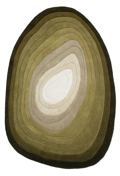Zeleni ručno rađen vunen tepih 160x230 cm Puddle Ombre – Flair Rugs