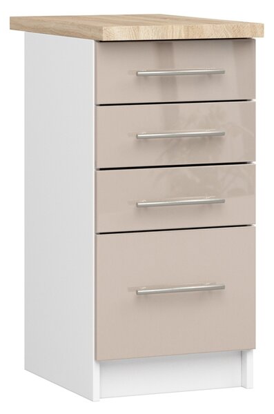 Zondo.hr Donji kuhinjski ormarić Ozara S40 SZ4 (bijela + cappuccino sjaj). Akcija -20%. 1071102