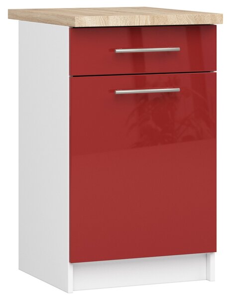 Zondo.hr Donji kuhinjski ormarić Ozara S50 SZ6 (bijela + crveni sjaj). Akcija -15%. 1071145