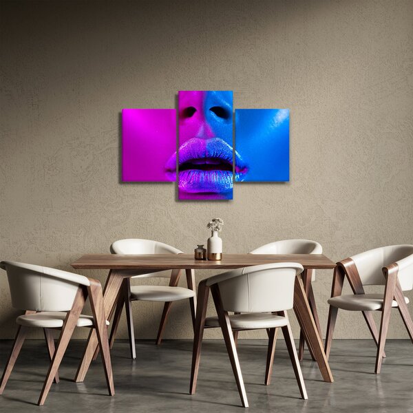 Slika obarvanih ustnic (90x60 cm)